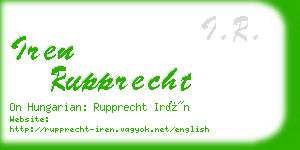 iren rupprecht business card